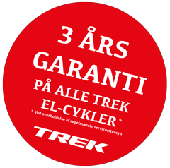 3 års garanti på Trek elcykler